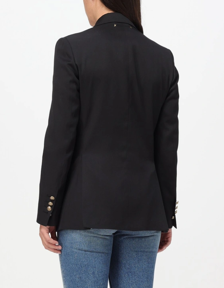 Double Breasted Blazer Gold Buttons