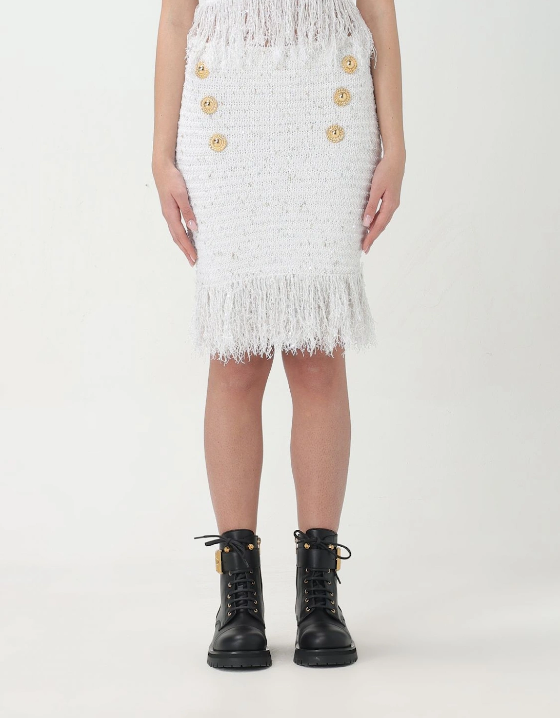 Mini Tweed Skirt Fringe Detail, 6 of 5