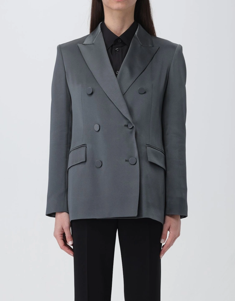 Double Breasted Silk Blazer