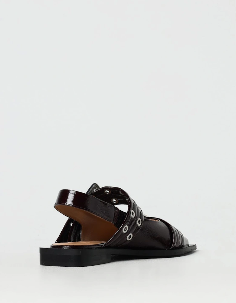 Patent Leather Buckle Ballerinas