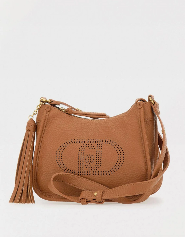 Cutout Leather Crossbody Bag