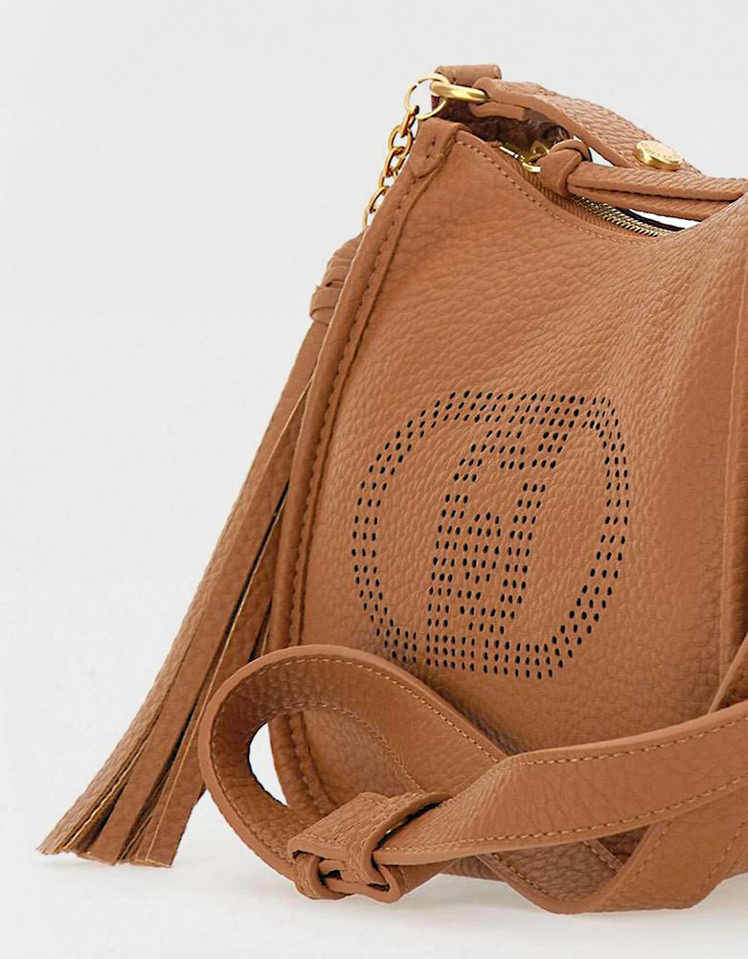 Cutout Leather Crossbody Bag
