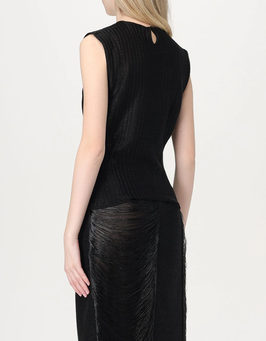 Textured Knit Sleeveless Top