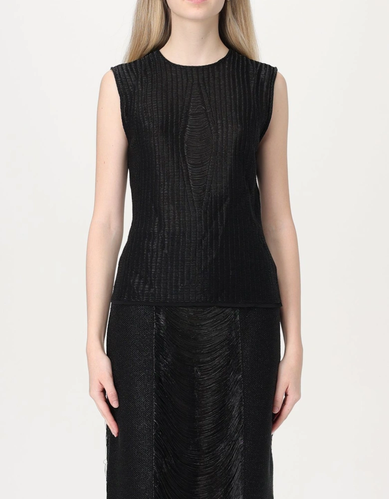 Textured Knit Sleeveless Top