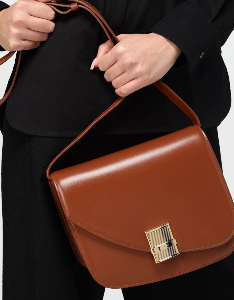 Leather Flap Shoulder Bag