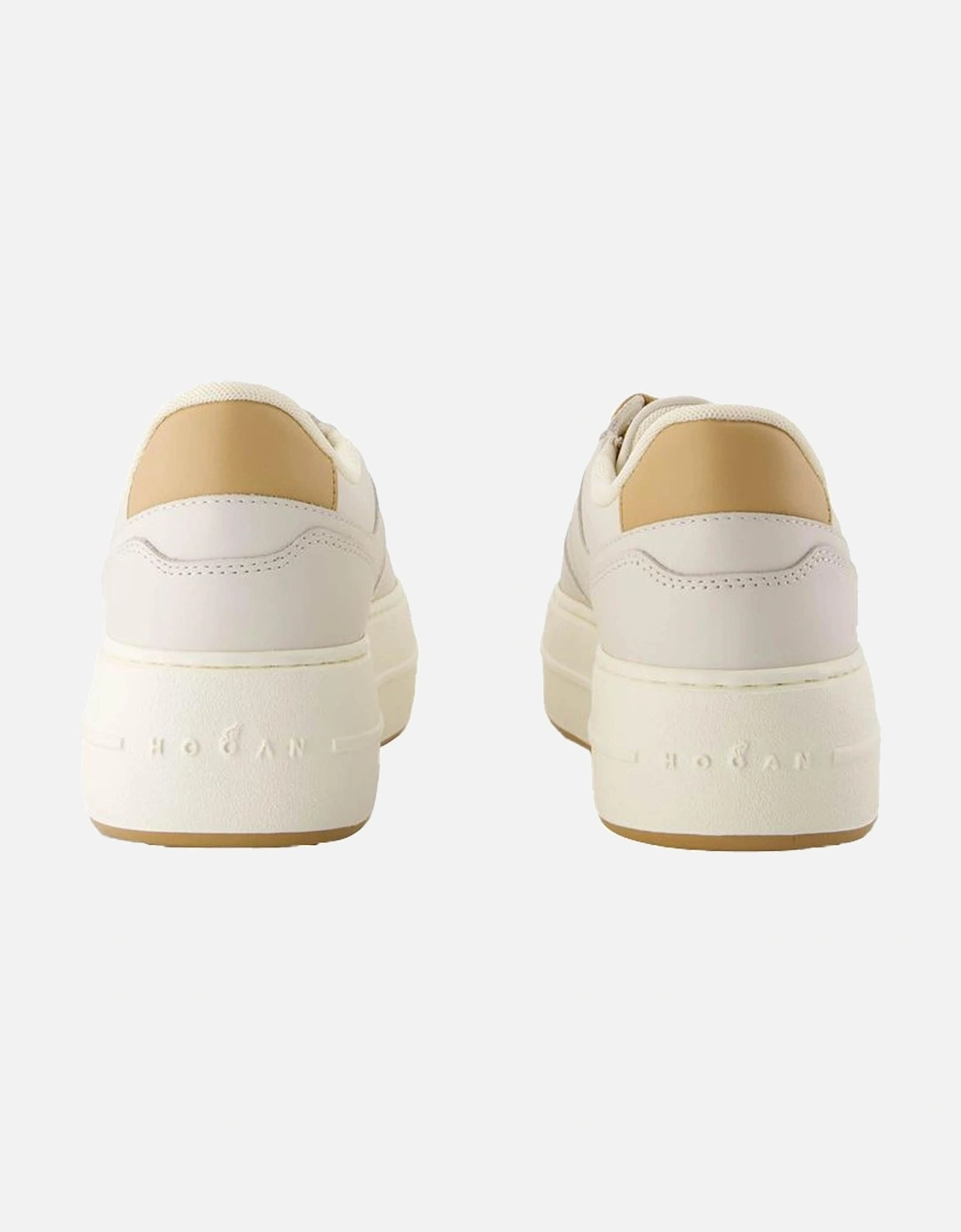 Calfskin Leather Round Toe Sneakers