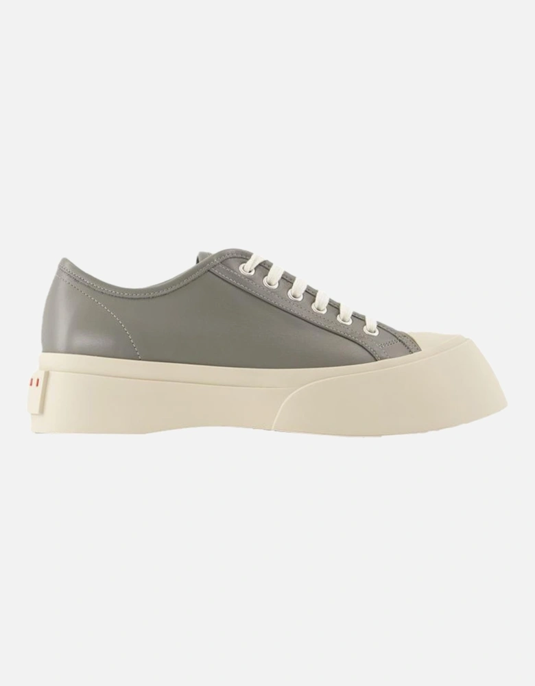 Smooth Calfskin Leather Sneakers with Top Laces