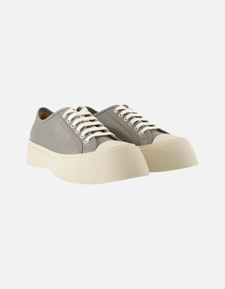 Smooth Calfskin Leather Sneakers with Top Laces