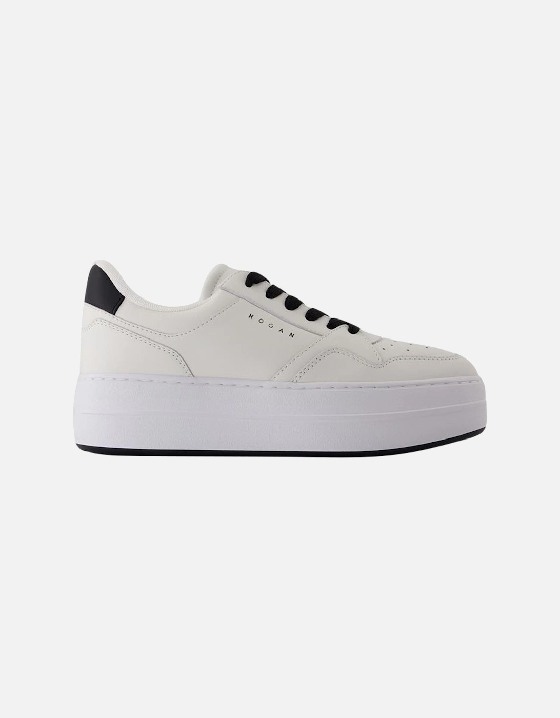Leather Calfskin Round Toe Lace-Up Sneakers, 5 of 4