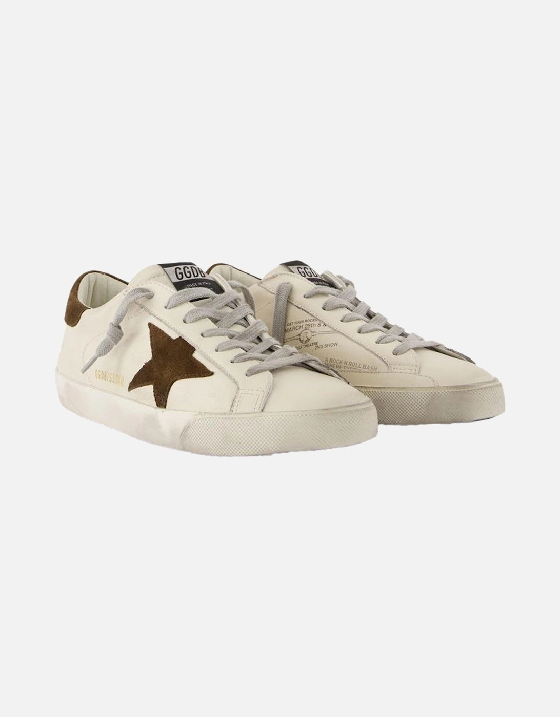 Smooth Leather Super Star Sneakers with Nubuck Details