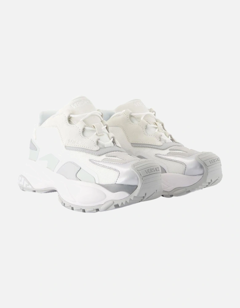 Low Top Leather Sneakers with Lace-Up Closure