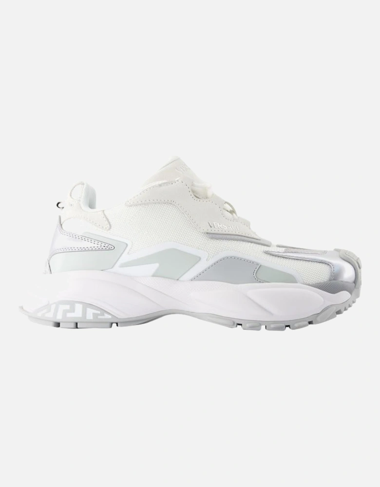 Low Top Leather Sneakers with Lace-Up Closure