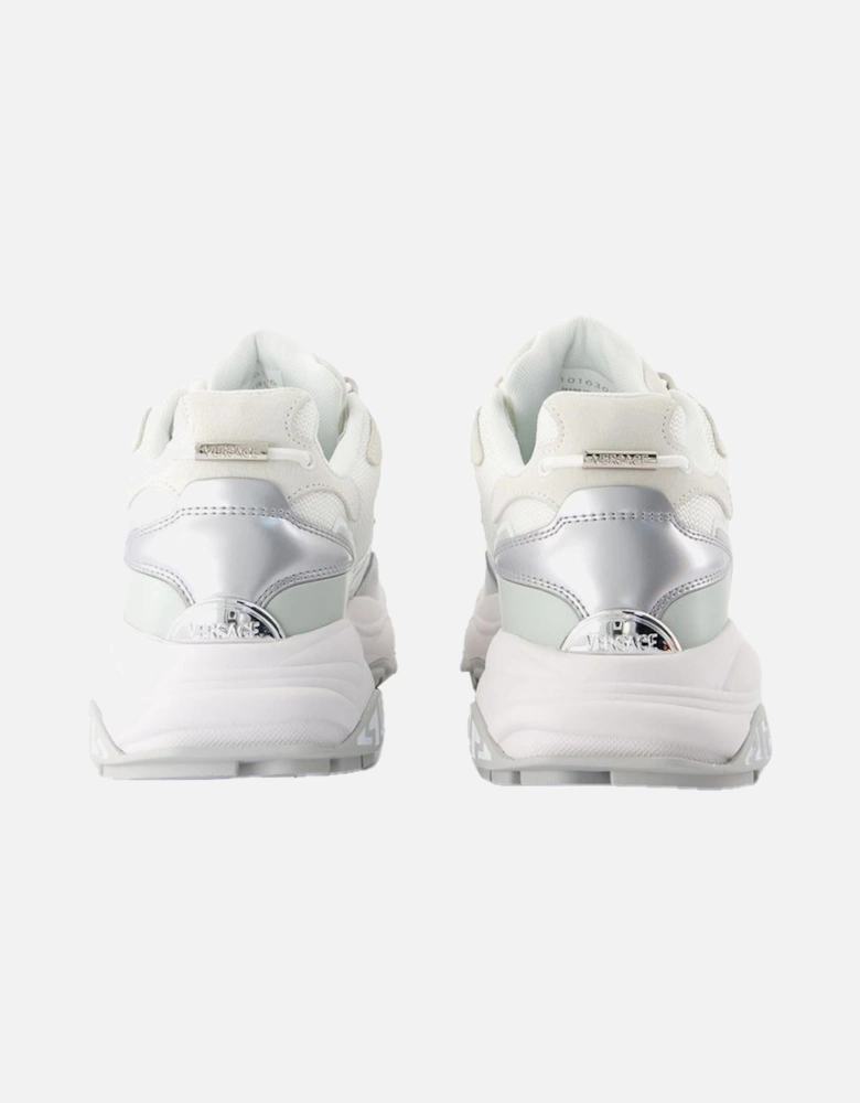 Low Top Leather Sneakers with Lace-Up Closure