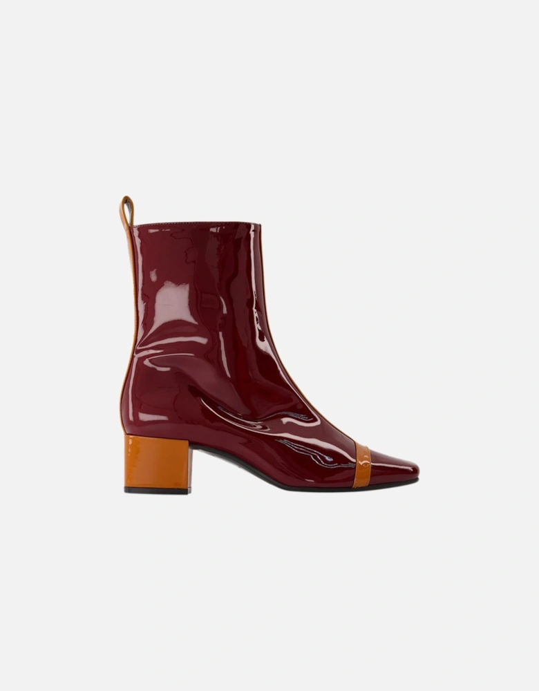 Patent Leather Ankle Boots