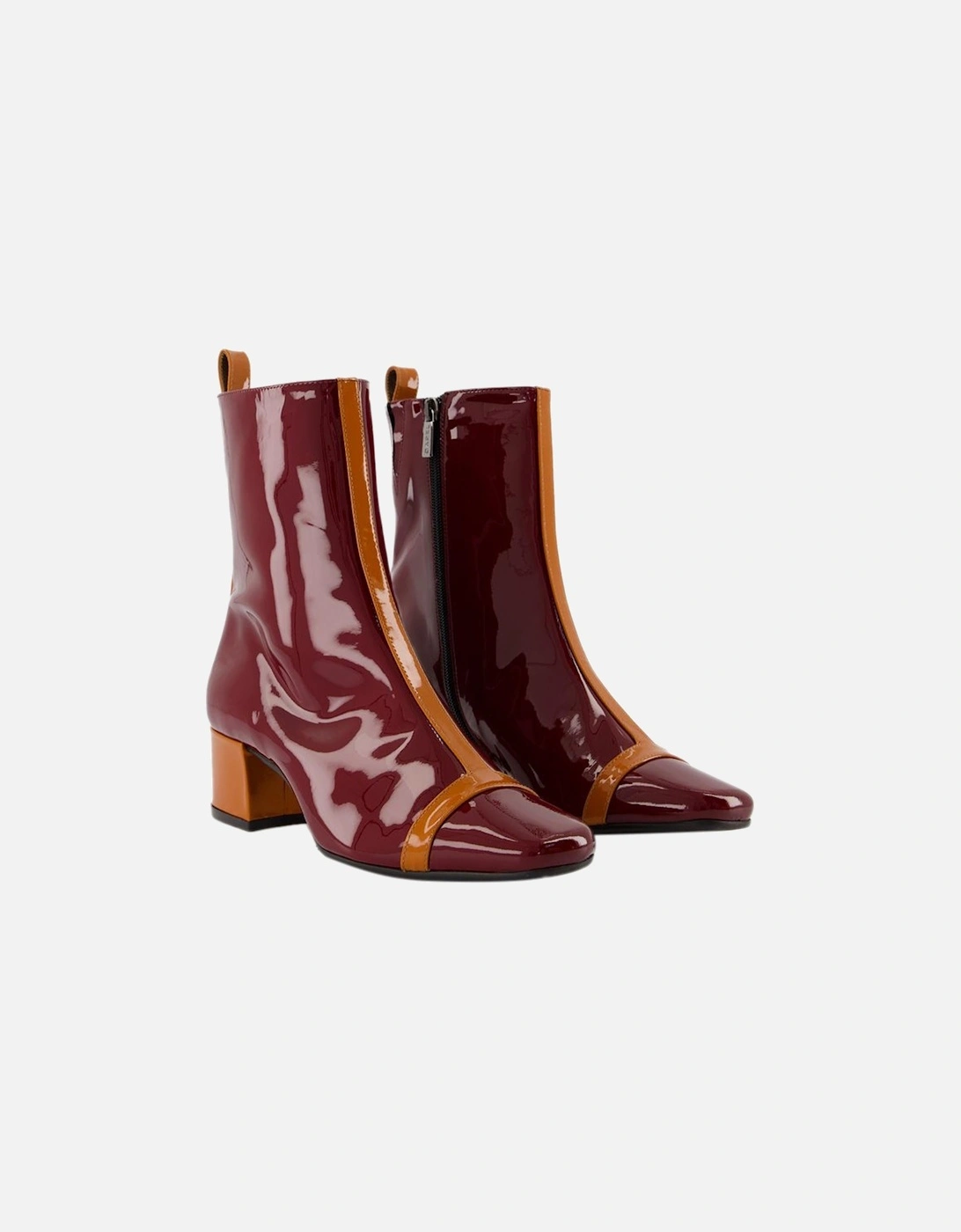 Patent Leather Ankle Boots