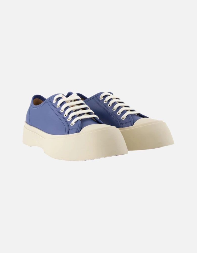 Leather Calfskin Sneakers with Top Laces