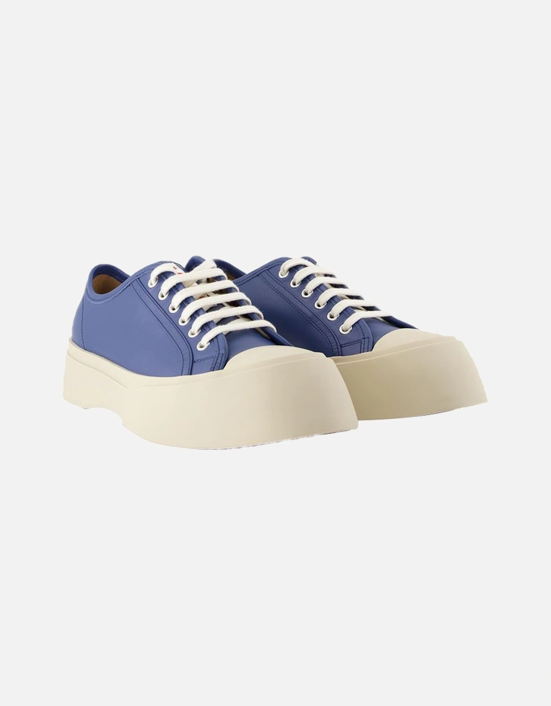 Leather Calfskin Sneakers with Top Laces