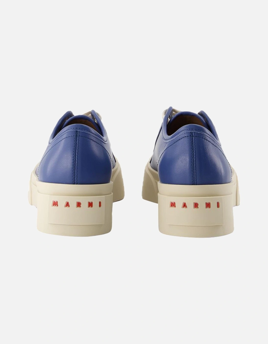 Leather Calfskin Sneakers with Top Laces