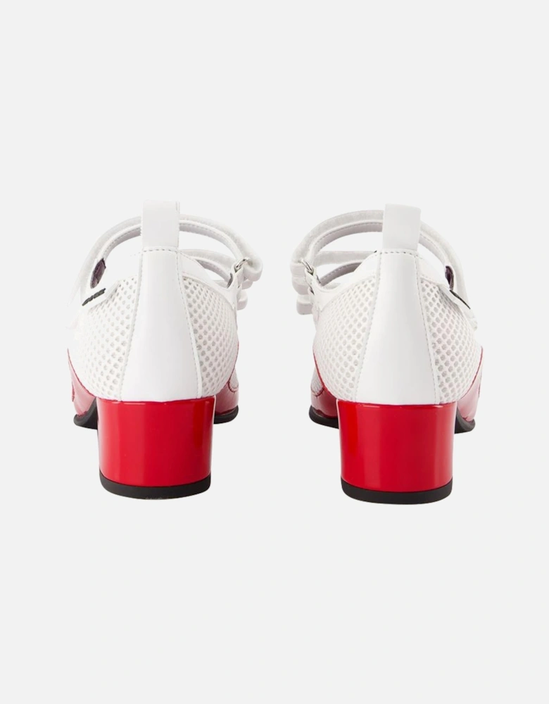 Leather Buckle Strap Pumps with Round Toe