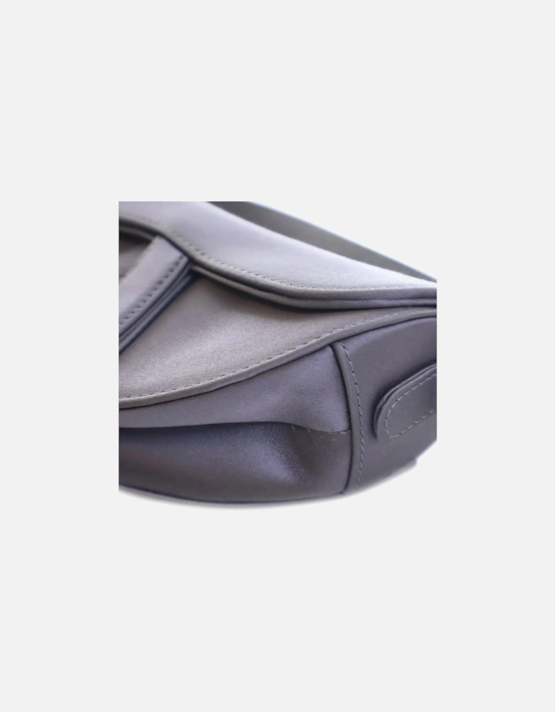 Mini Saddle Bag with Crystal Embellishments and Satin Finish