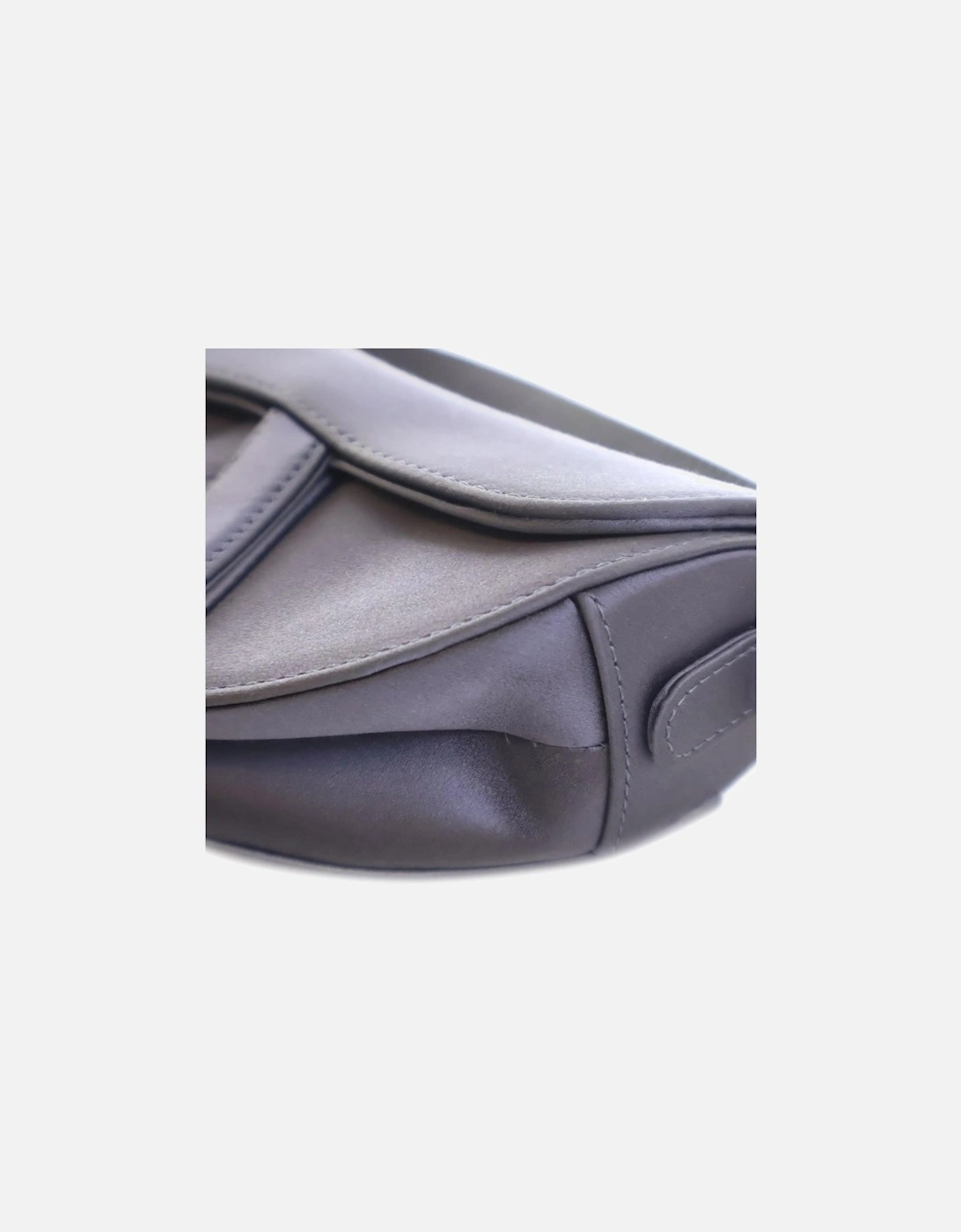Mini Saddle Bag with Crystal Embellishments and Satin Finish