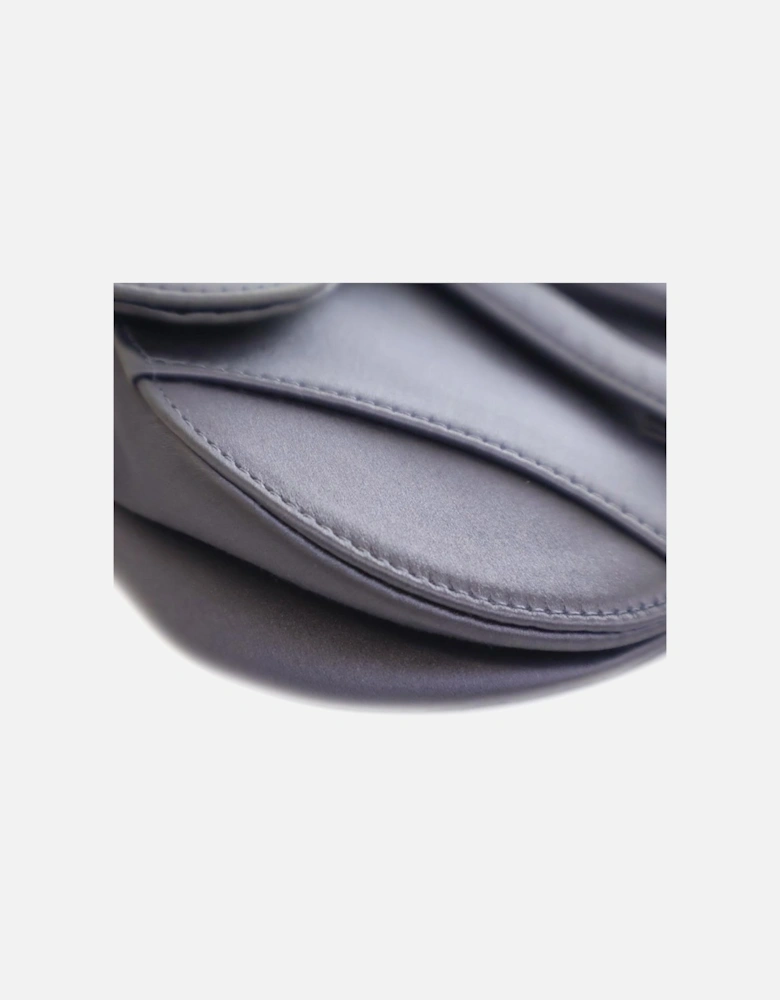 Mini Saddle Bag with Crystal Embellishments and Satin Finish