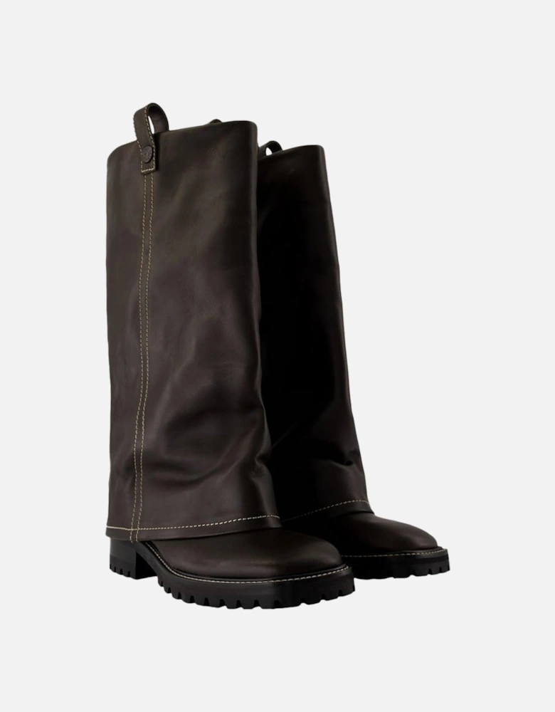 Leather KneeHigh Boots