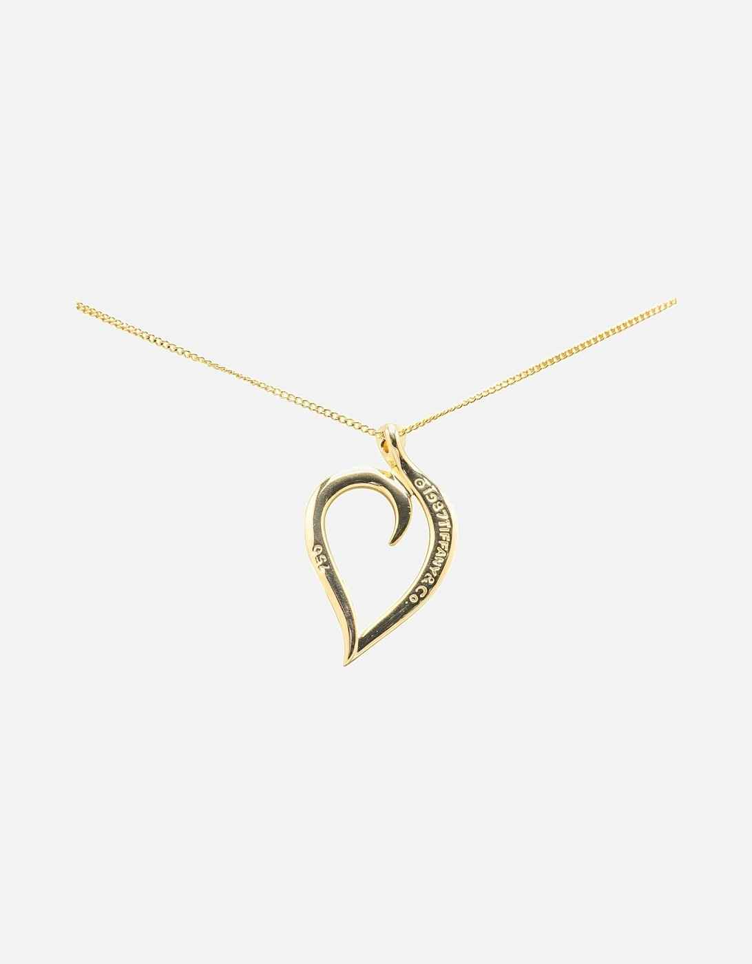 18K Gold Leaf Heart Pendant Necklace, 6 of 5