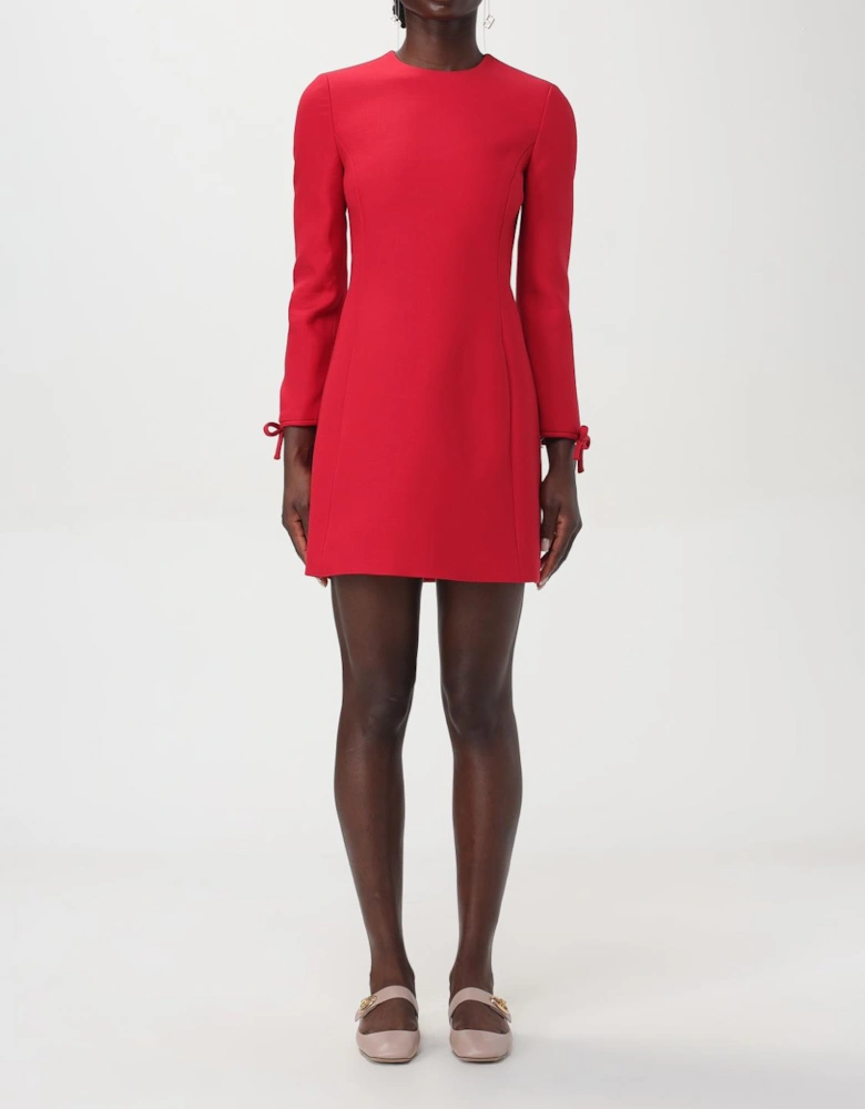 Mini Aline Dress with Tie Cuffs