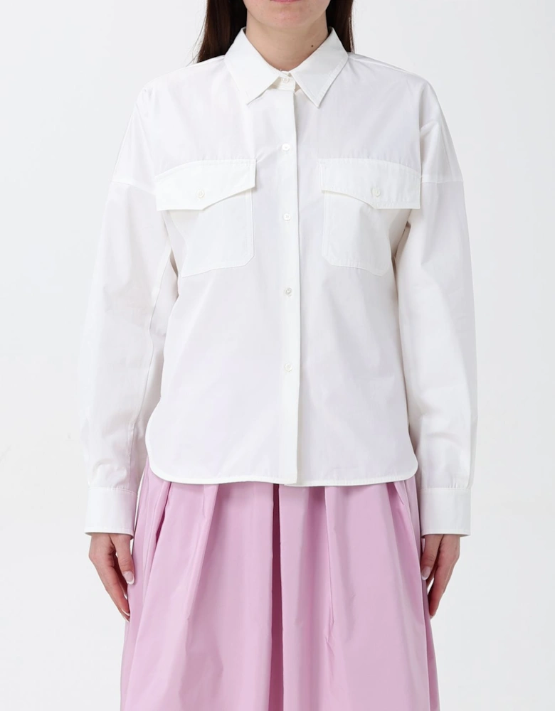 Cotton Poplin Shirt with Pockets