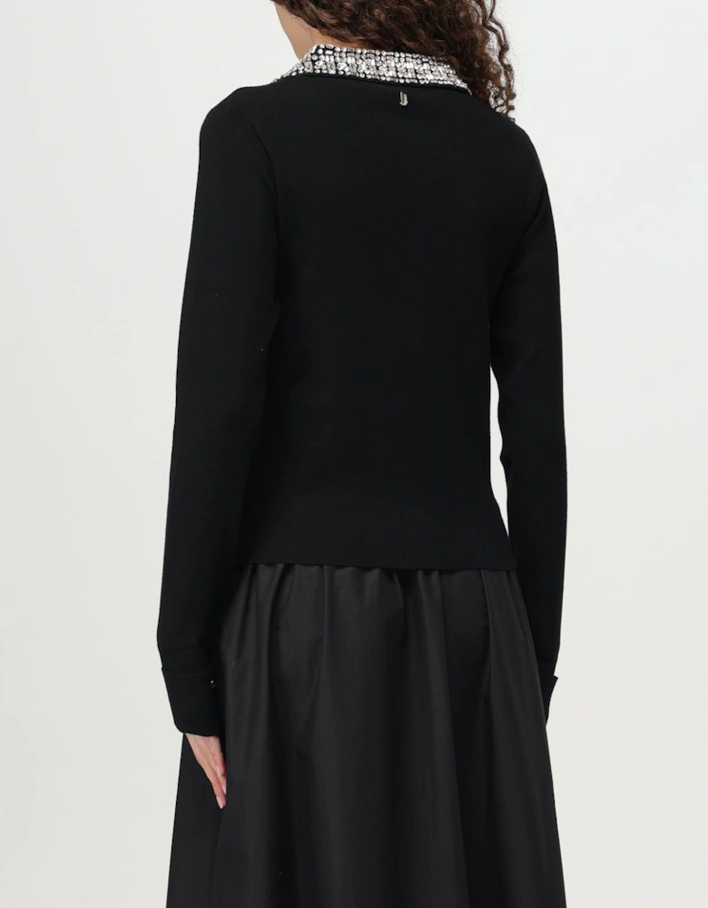 Embellished Collar Knit Sweater