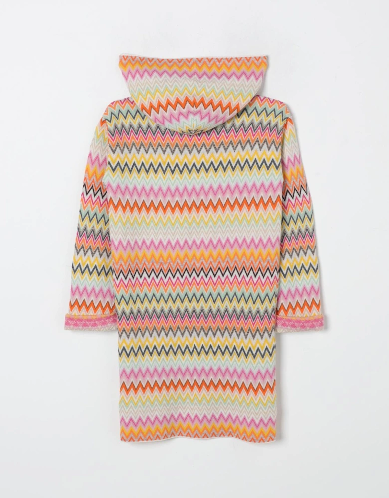 Hooded Zigzag Knit Dress