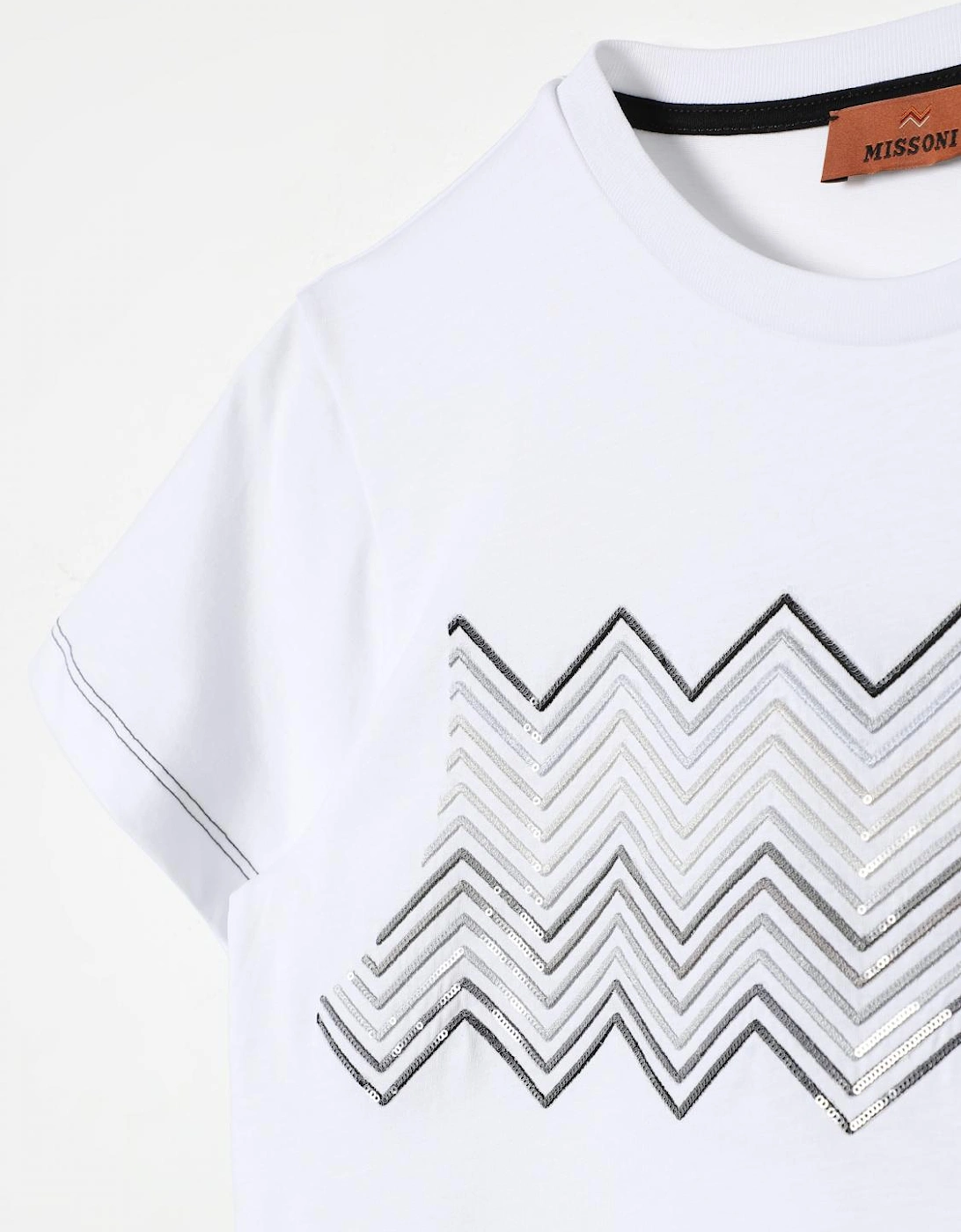 Sequin Chevron Crop Top