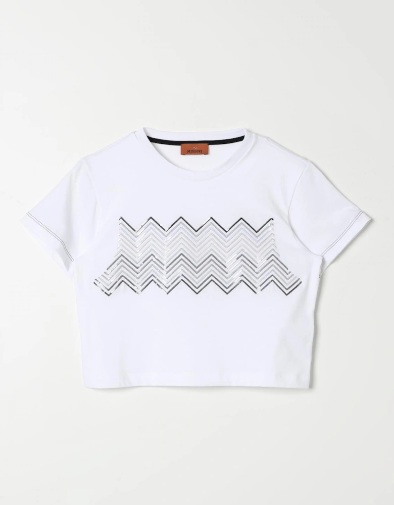 Sequin Chevron Crop Top