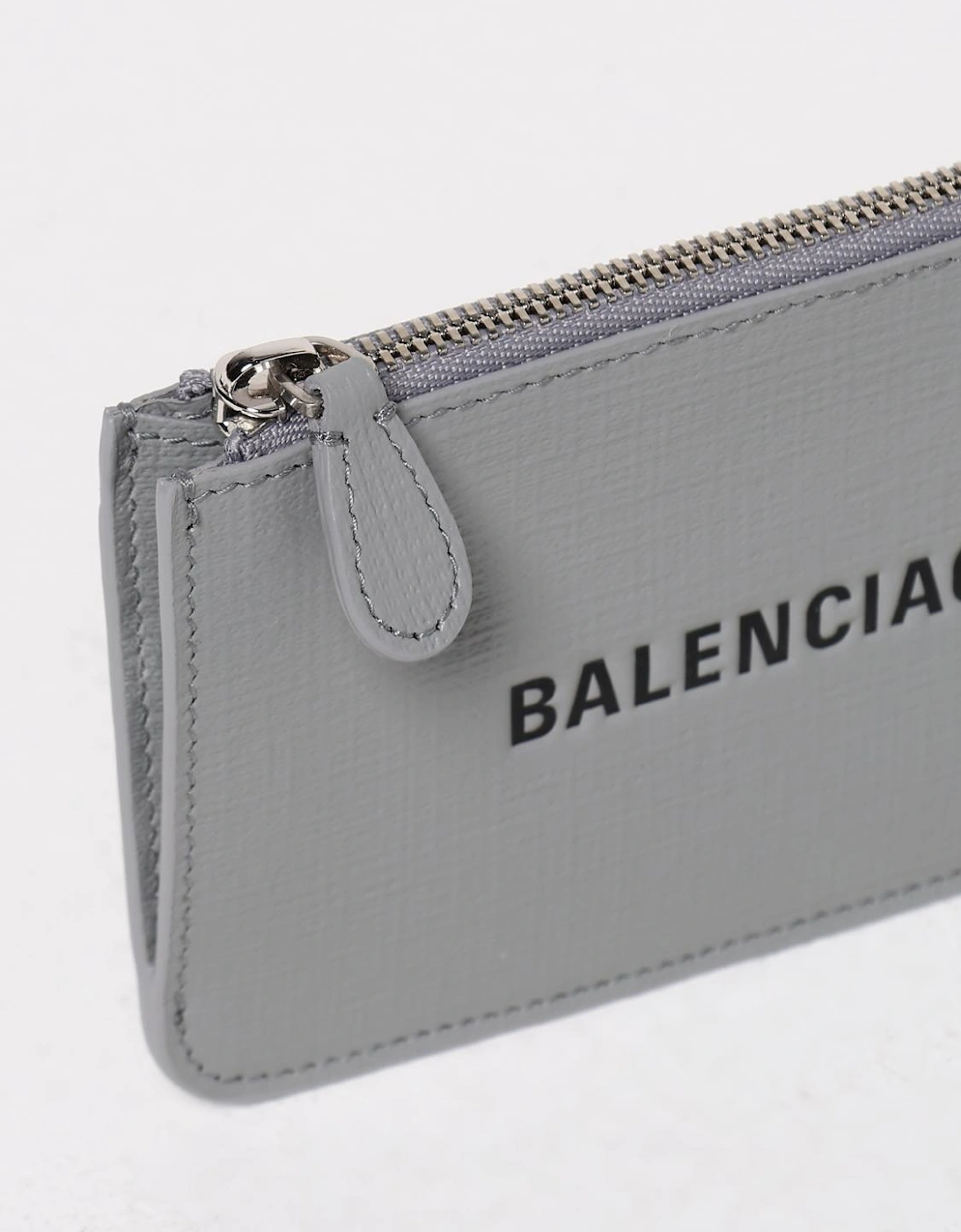 Cash Card Holder Text Logo Zip Closure