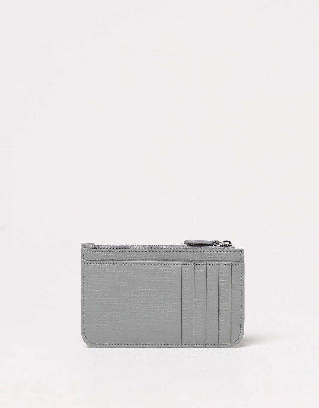 Cash Card Holder Text Logo Zip Closure