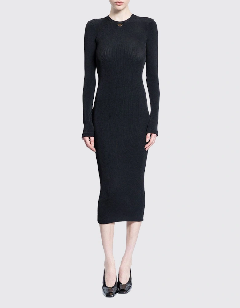 Ribbed Knit Midi Dress