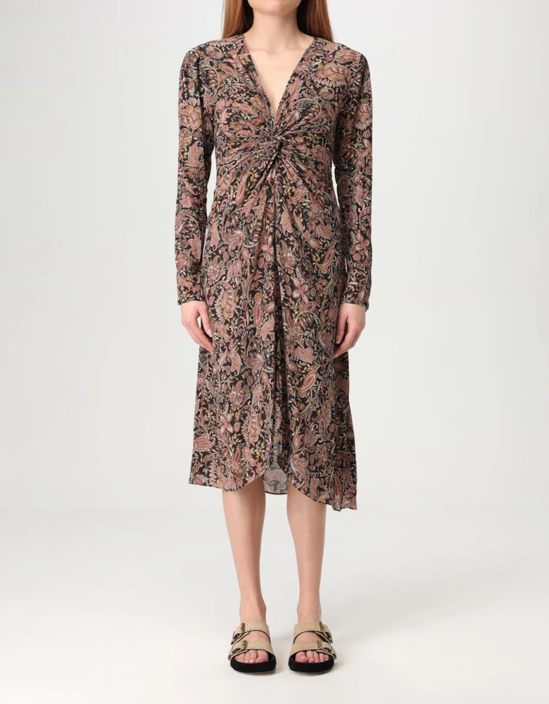 Paisley Print Midi Dress