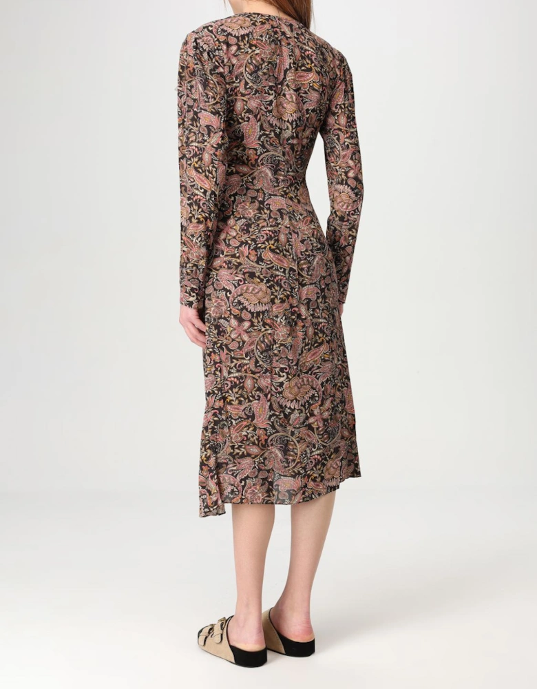Paisley Print Midi Dress