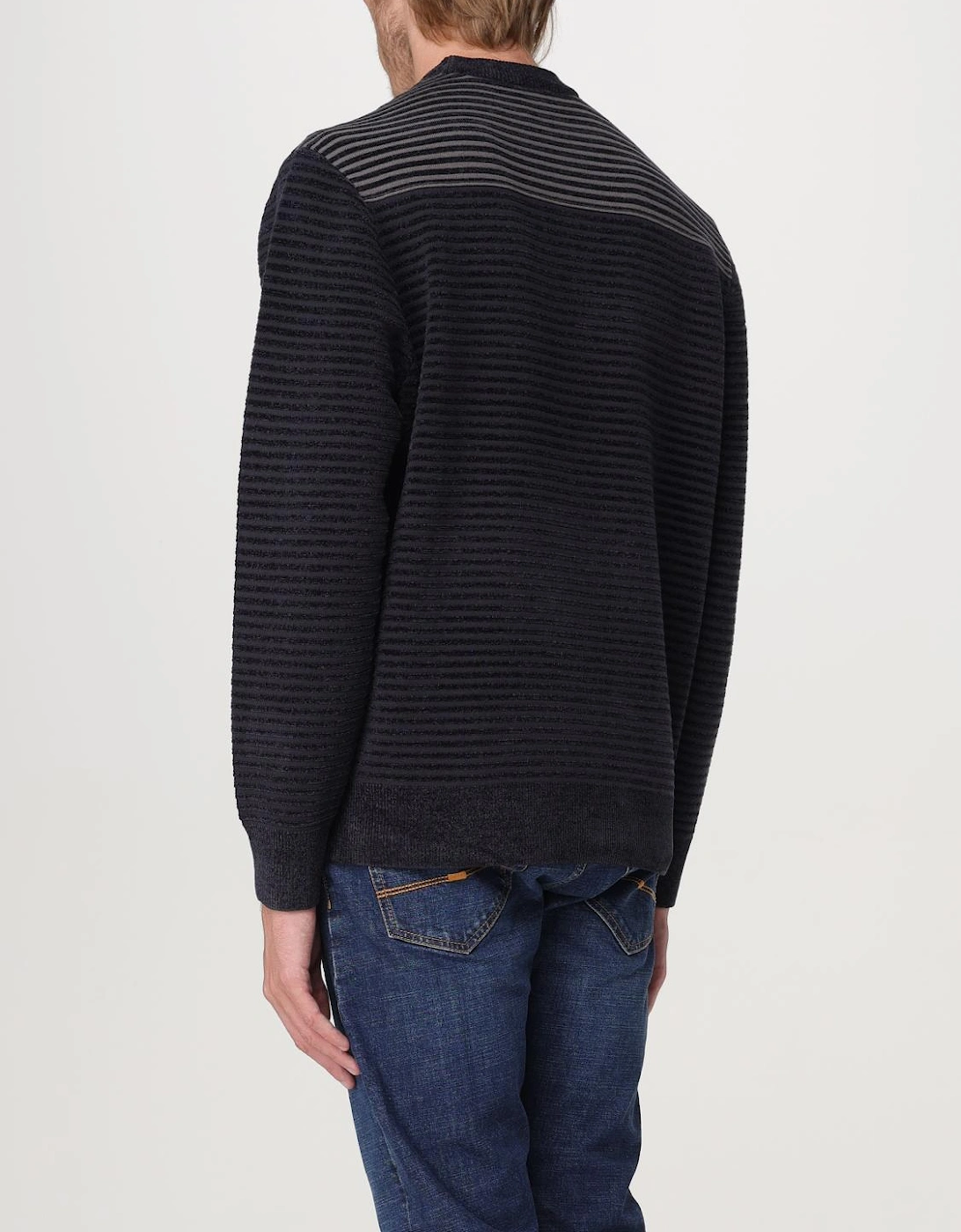 Ribbed Knit Sweater Graphic Detail