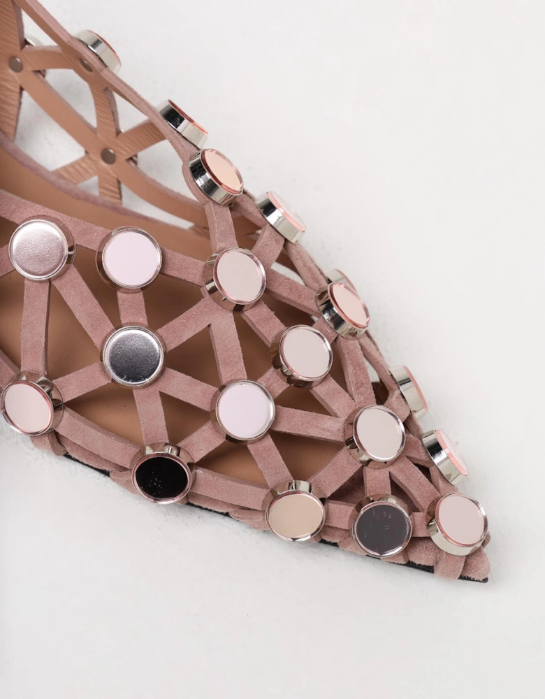Studded Cage Flat Sandals