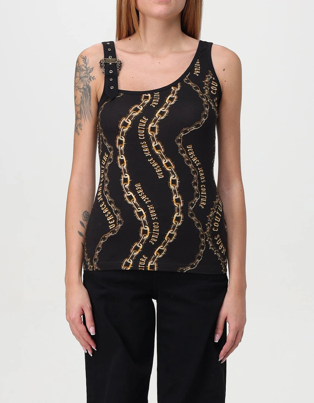 Chain Print One Shoulder Top, 4 of 3