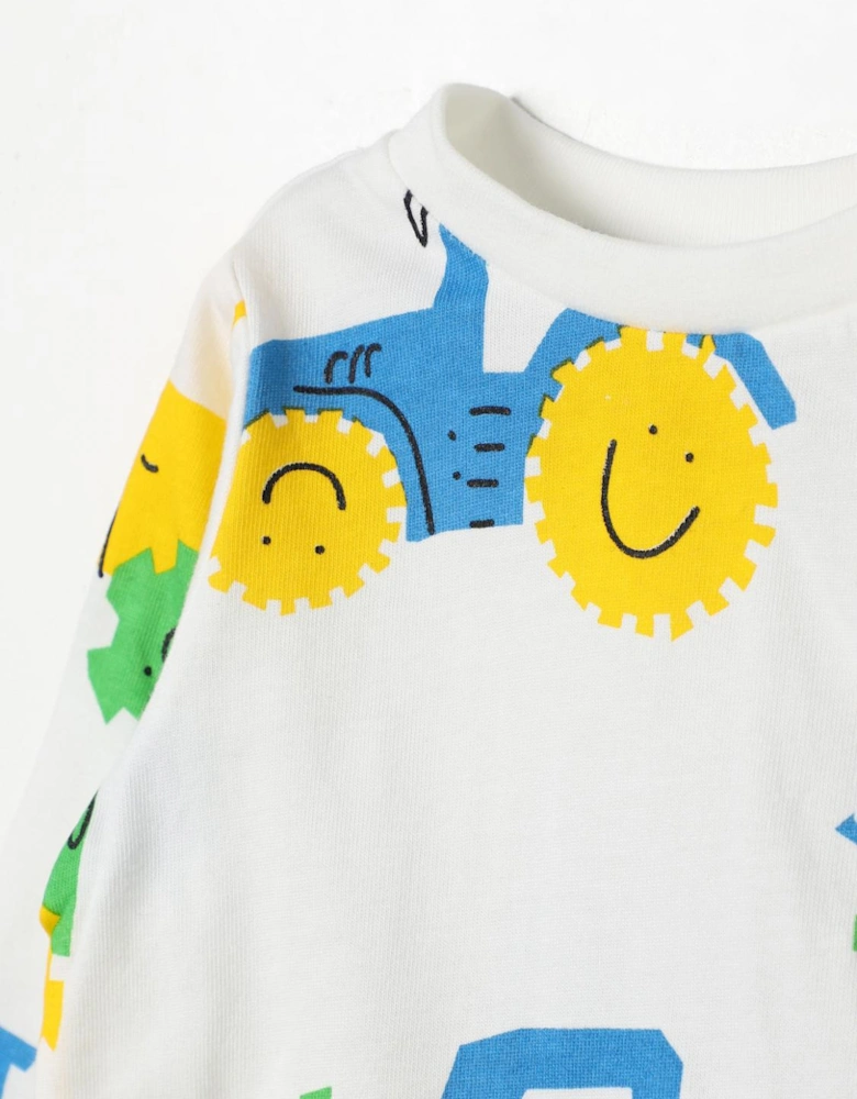 Tractor Print Organic Cotton Top