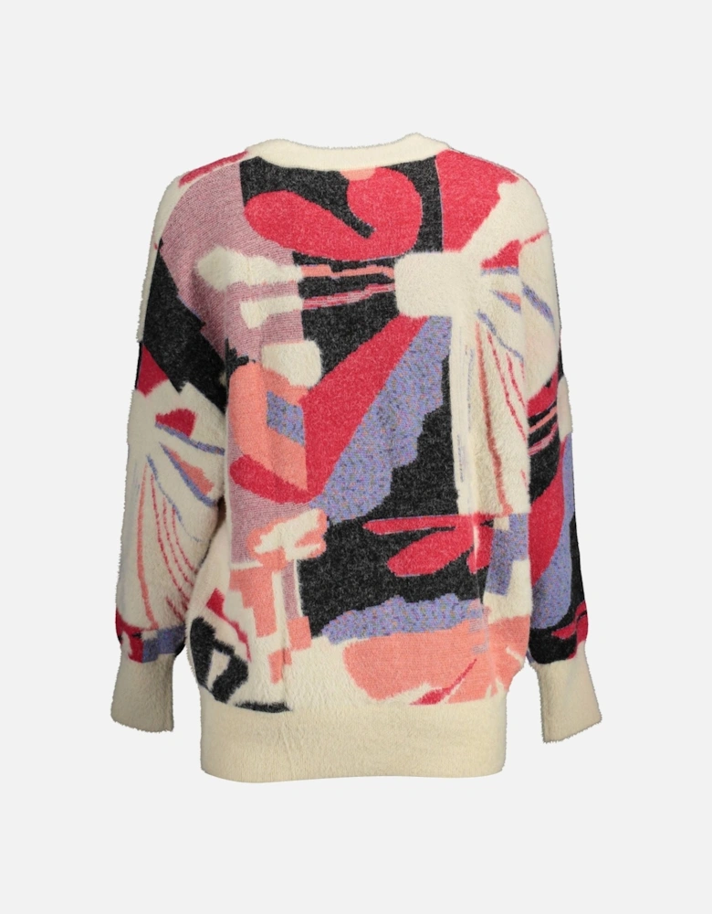 Women's Abstract Print Knit Sweater Multicolor