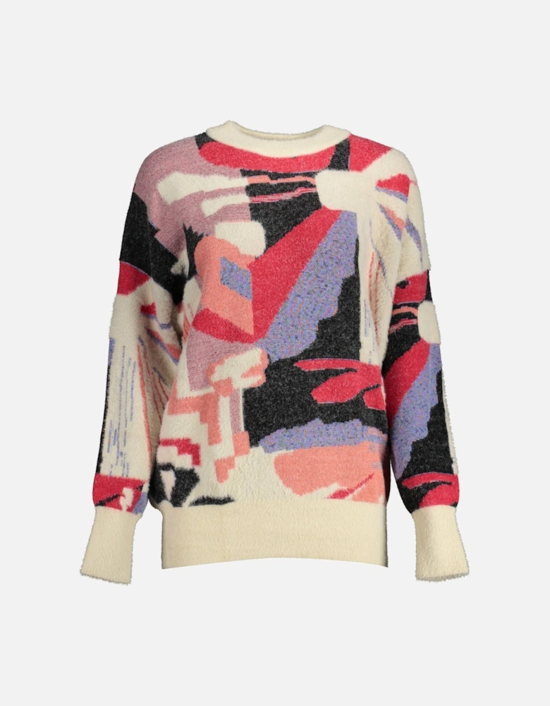 Women's Abstract Print Knit Sweater Multicolor
