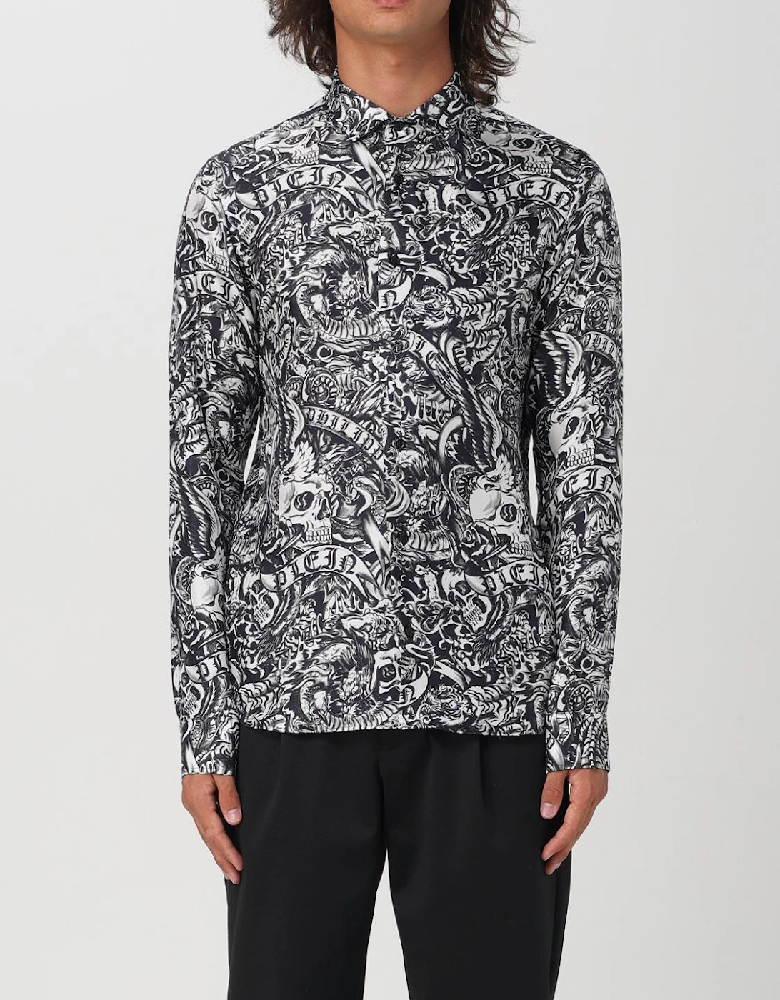 Skull Print Silk Shirt, 6 of 5