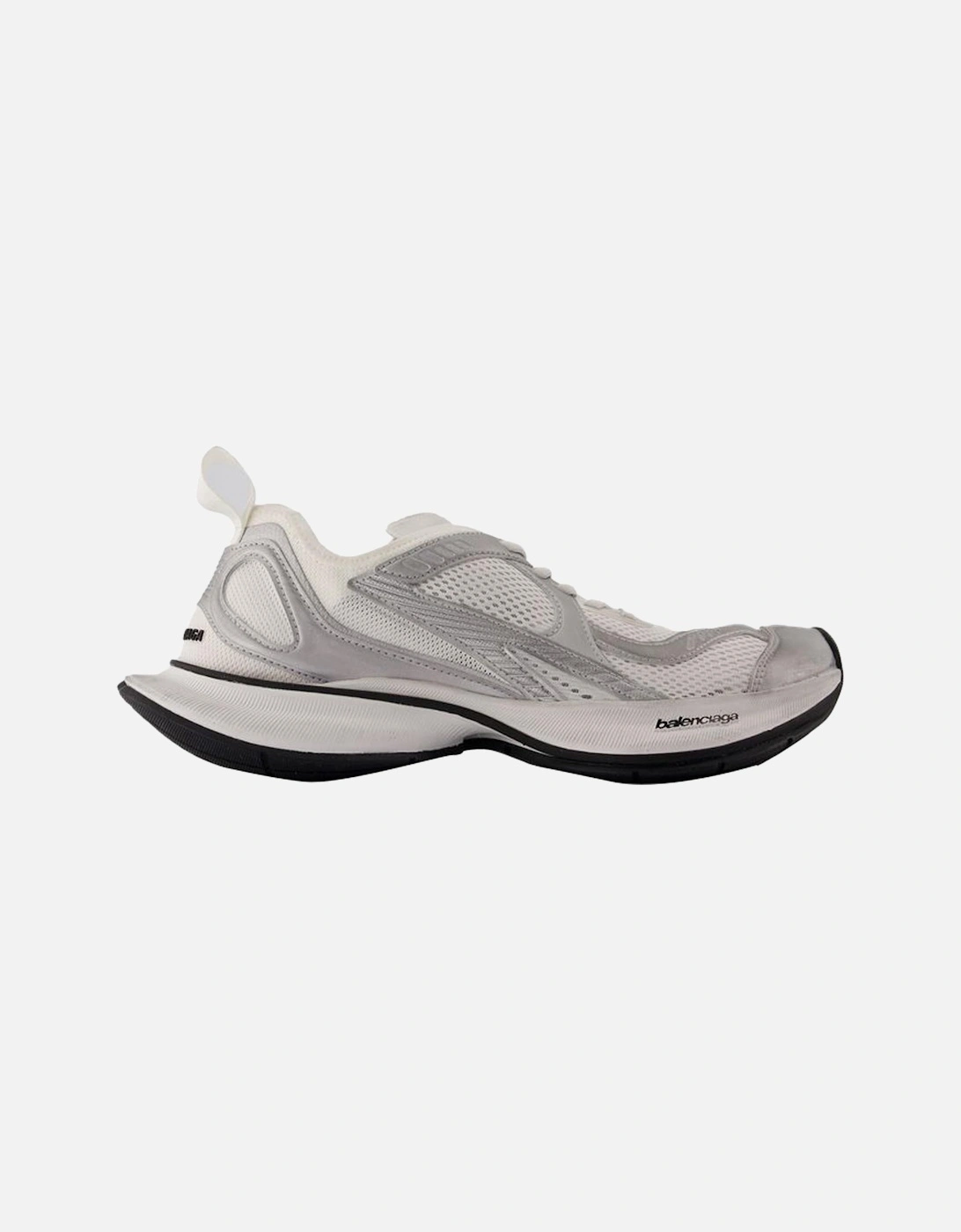 White/Silver Synthetic Circuit Sneakers, 5 of 4