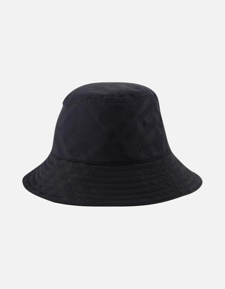 Polyester Bucket Hat with Cotton Lining - Black