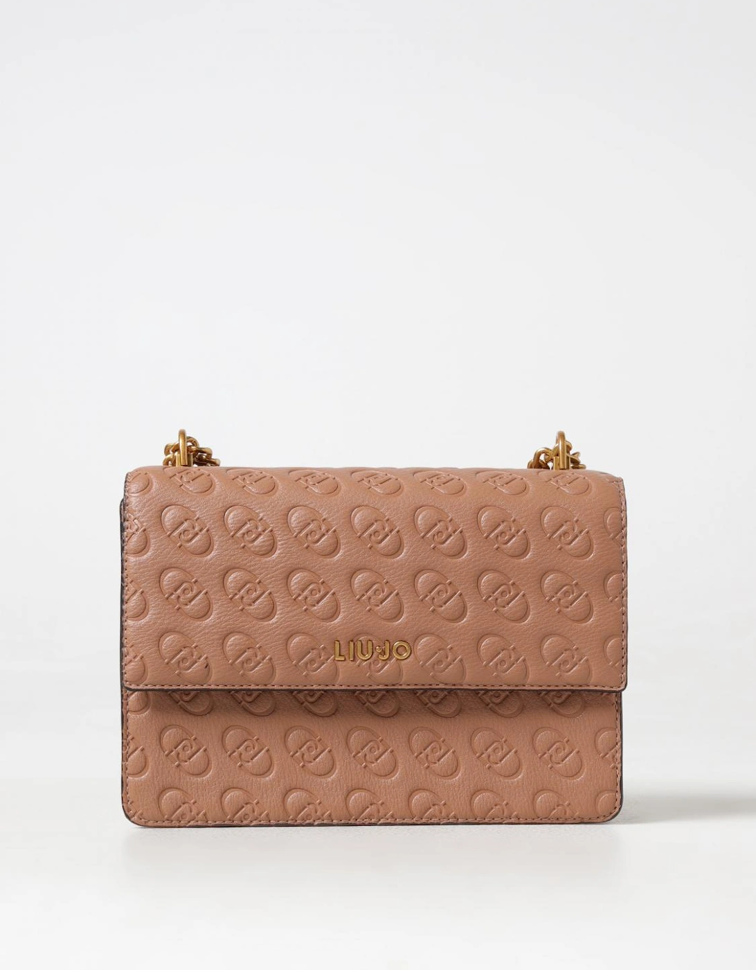 Embossed Logo Leather Shoulder Bag, 4 of 3