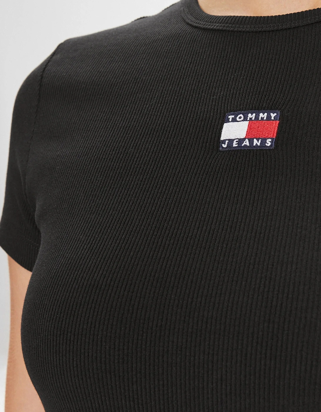 Women's Ribbed T-Shirt - Black